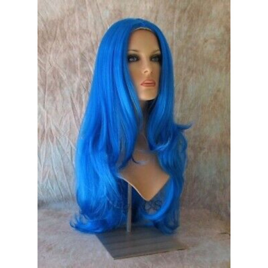 JEAN | Blue Mix Long Wig Layered Costume Wig High Quality Skin Top 