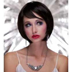 MYSTIC| Black Short Wig Smooth Bob Bangs Anime Cosplay Costume 