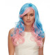 VENUS | Long Curls Blue Over Pink Unicorn 19" HEAT OK US Seller Sepia 