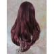 VANITY | Dark Burgundy Long Wig Gentle Waves Full Skin Top Wigs 