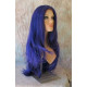 JEAN | Purple Blue Mix Long Wig Layered Colors Costume High Quality Skin Top 
