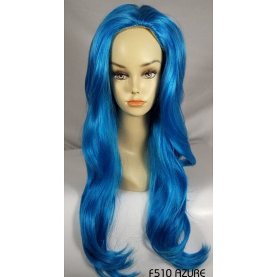JEAN | Azure Blue Long Layered Wig Costume Wig High Quality Skin Top