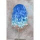 ECSTACY | Blutiful Blue Light Blue Ombre Costume Wig 15" Beach Waves Side Part 