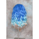 ECSTACY | Blutiful Blue Light Blue Ombre Costume Wig 15" Beach Waves Side Part 