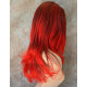 VANITY | Black Red Mix Long Wig Full Skin Top Gentle Layers Costume Wigs 