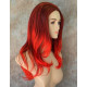 VANITY | Black Red Mix Long Wig Full Skin Top Gentle Layers Costume Wigs 