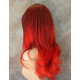 VANITY | Black Red Mix Long Wig Full Skin Top Gentle Layers Costume Wigs 