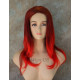 VANITY | Black Red Mix Long Wig Full Skin Top Gentle Layers Costume Wigs 