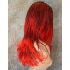 VANITY | Black Red Mix Long Wig Full Skin Top Gentle Layers Costume Wigs 