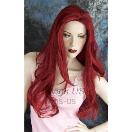 JEAN | Burgundy Red Long Wig Quality X-Men Grey Costume Wigs Cosplay
