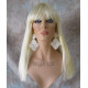 CLEO 601 | 613 Light Blonde Long Cleopatra Wig Straight Full Bangs 22"