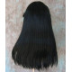 CLEO 601 | Jet Black Long Cleopatra Wig Straight Full Bangs 22"