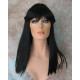 CLEO 601 | Jet Black Long Cleopatra Wig Straight Full Bangs 22"
