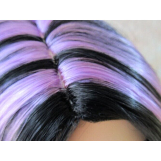 BLUSH | Black Purple Short Wig Bob Side Skin Part Wigs Cosplay Costume 
