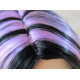 BLUSH | Black Purple Short Wig Bob Side Skin Part Wigs Cosplay Costume 