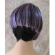 BLUSH | Black Purple Short Wig Bob Side Skin Part Wigs Cosplay Costume 