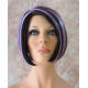 BLUSH | Black Purple Short Wig Bob Side Skin Part Wigs Cosplay Costume 