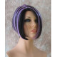 BLUSH | Black Purple Short Wig Bob Side Skin Part Wigs Cosplay Costume 