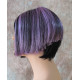 BLUSH | Black Purple Short Wig Bob Side Skin Part Wigs Cosplay Costume 