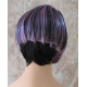 BLUSH | Black Purple Short Wig Bob Side Skin Part Wigs Cosplay Costume 