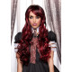 JOI | Red Shadow Long Lolita Wig Curly Clip On Pony Tail Cosplay Anime Blush 