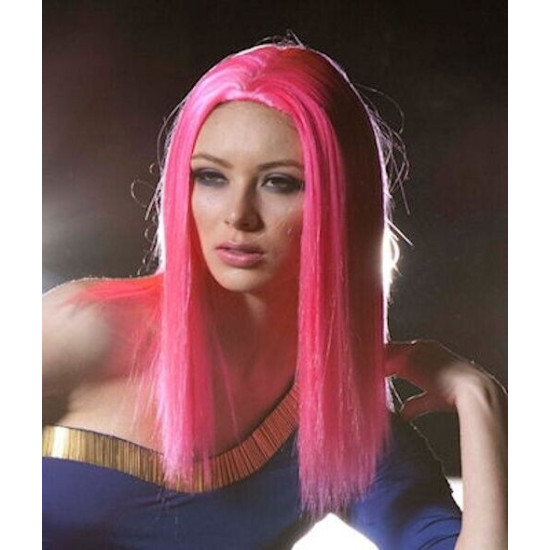 ZEN | Hot Pink COSPLAY Anime Long Wig Straight Skin Top Costume 