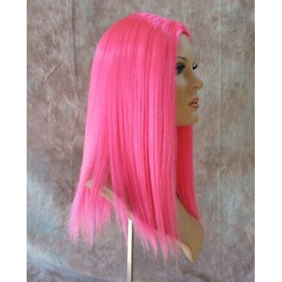 ZEN | Hot Pink COSPLAY Anime Long Wig Straight Skin Top Costume 
