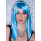 FORTUNE | Cool Blue Long Wig Bangs Center Skin Part Cosplay Anime Comic-Con 