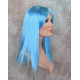 FORTUNE | Cool Blue Long Wig Bangs Center Skin Part Cosplay Anime Comic-Con 