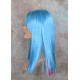 FORTUNE | Cool Blue Long Wig Bangs Center Skin Part Cosplay Anime Comic-Con 