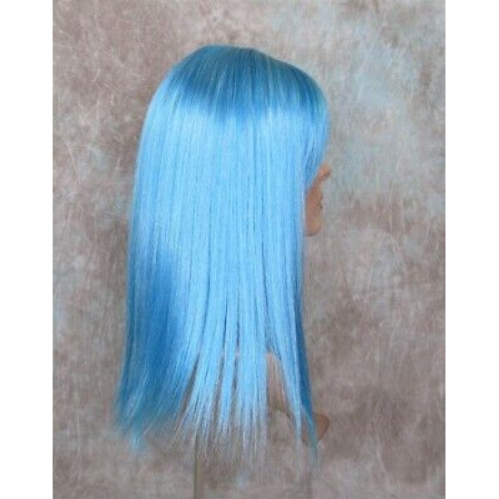 FORTUNE | Cool Blue Long Wig Bangs Center Skin Part Cosplay Anime Comic-Con 