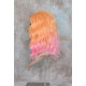 ECSTACY | Peach Daquiri Orange Pink Ombre Costume Wig 15" Beach Waves Side Part