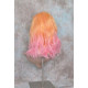 ECSTACY | Peach Daquiri Orange Pink Ombre Costume Wig 15" Beach Waves Side Part