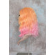 ECSTACY | Peach Daquiri Orange Pink Ombre Costume Wig 15" Beach Waves Side Part