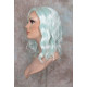 ECSTACY | Cool Mint Light Blue Costume Wig 15" Beach Waves Skin Side Part 