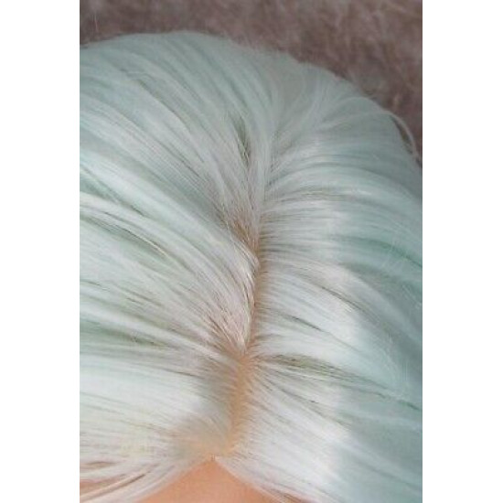 ECSTACY | Cool Mint Light Blue Costume Wig 15" Beach Waves Skin Side Part 