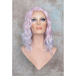 ECSTACY | Wild Wisteria Pink Blue Lavender Costume Wig 15" Beach Wave Side Part