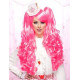 JOI | Pink Explosion Long Lolita Wig Curly Clip On Ponytail Cosplay Anime Blush 
