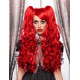 JOI | Firecracker Red Long Lolita Wig Curly ClipOn Ponytail Cosplay Anime Blush 