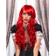 JOI | Firecracker Red Long Lolita Wig Curly ClipOn Ponytail Cosplay Anime Blush 