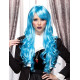 JOI | Cool Blue Long Lolita Wig Curly Clip On Pony Tail Cosplay Anime Blush 