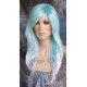 CALYPSO | Turquoise White Long Wig Layered Great 4 Costume Cosplay 