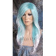 CALYPSO | Turquoise White Long Wig Layered Great 4 Costume Cosplay 