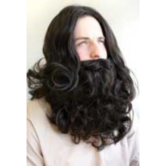JESUS | Costume Wig and Beard Set in Brown Theater Costume Drama