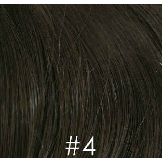 HB NOELLE | Dark Brown Long Wig Human Hair Blend HEAT OK Curly Bangs Wigs US 