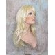 HB MELINDA | Light Blonde Long Wig Layers Human Hair Blend Bangs Part 