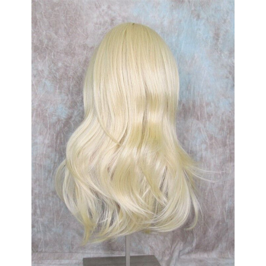 HB MELINDA | Light Blonde Long Wig Layers Human Hair Blend Bangs Part 