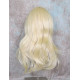 HB MELINDA | Light Blonde Long Wig Layers Human Hair Blend Bangs Part 