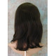 SAMANTHA HH | Dark Brown 100% Human Hair Wig Long Bob Monofilament Front 