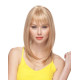 HB MIRANDA | Light Blonde Long Wig Heat OK Straight Bob Bangs Human Hair Blend 